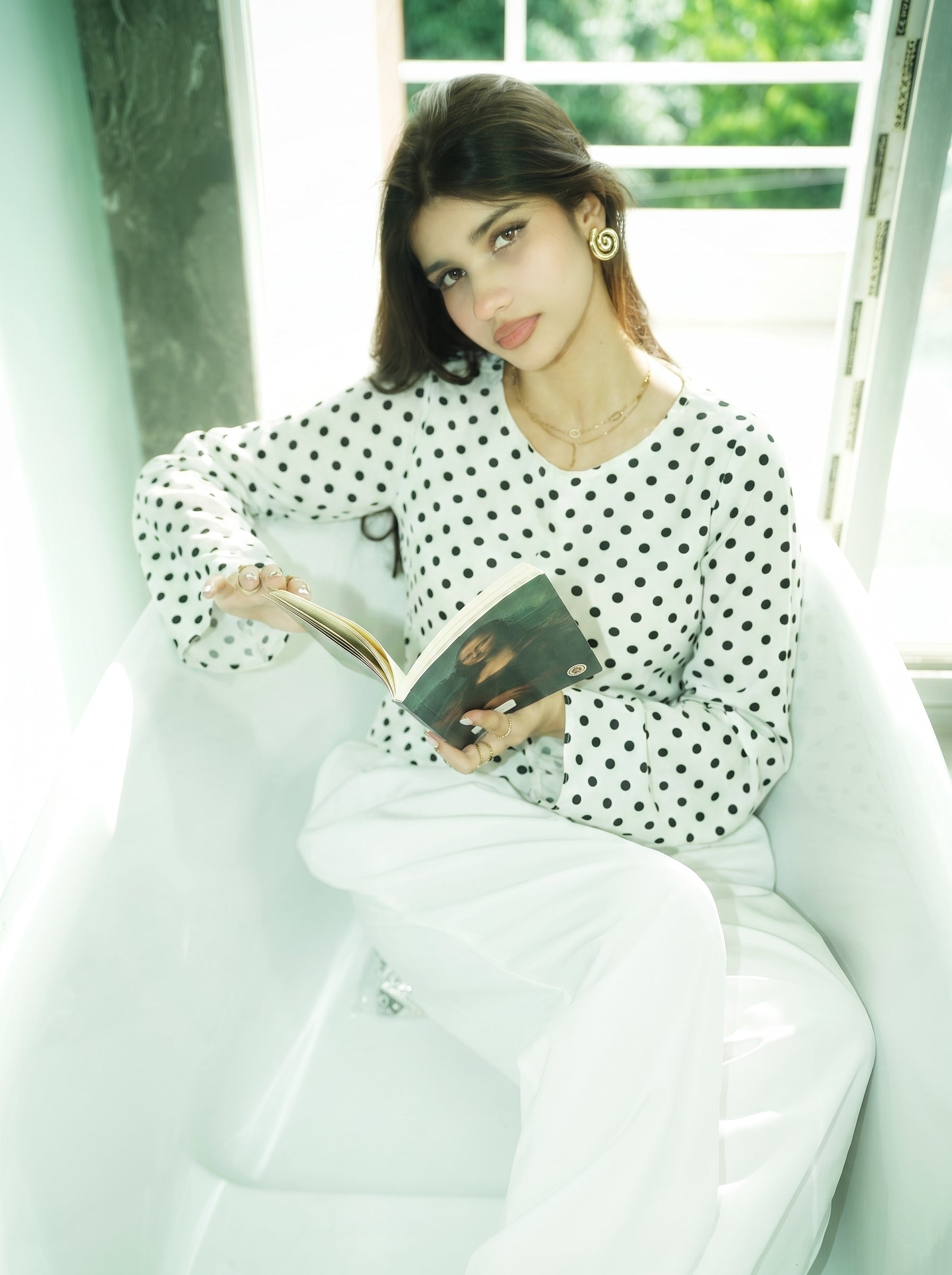 Women’s Polka Dot Top - White