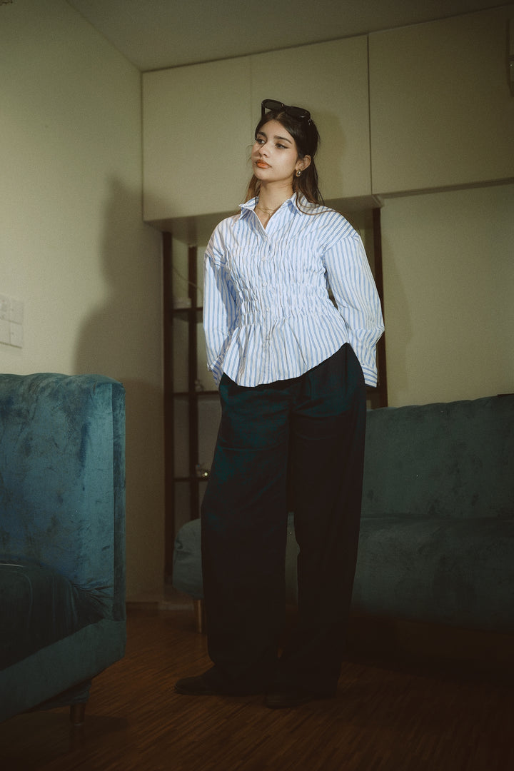 Women’s Striped Blue Shirt