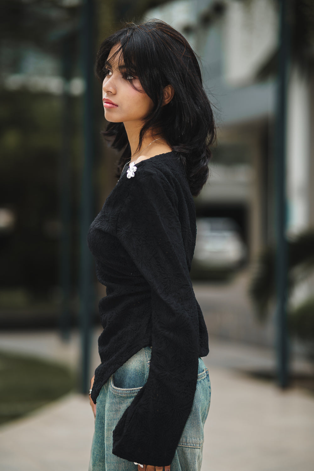 Women’s Asymmetrical Top - Black
