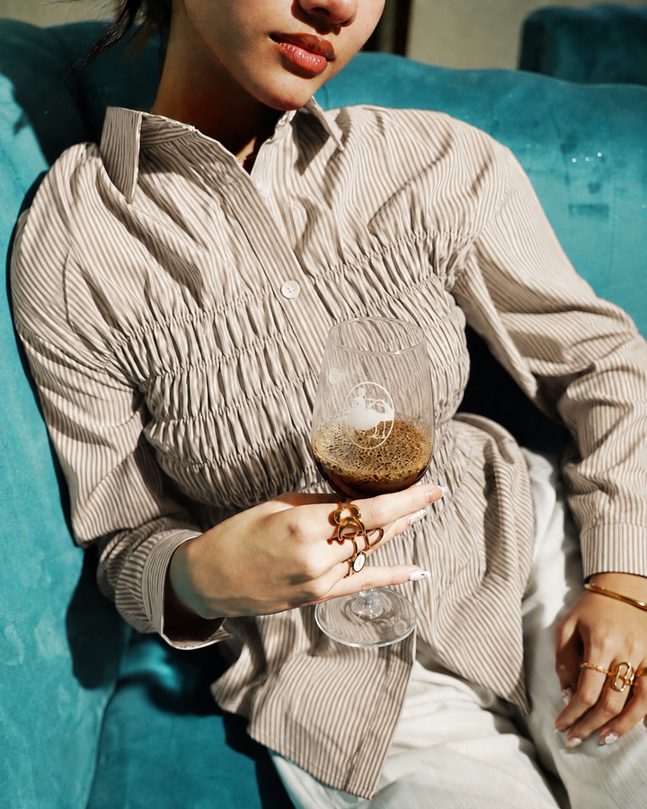 Women’s Fitted Striped Beige Shirt