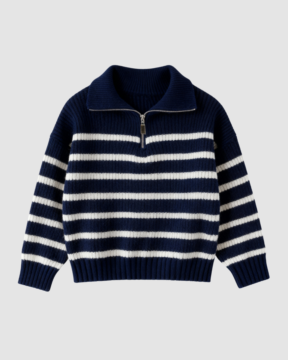 the belmont striped sweater navy blue