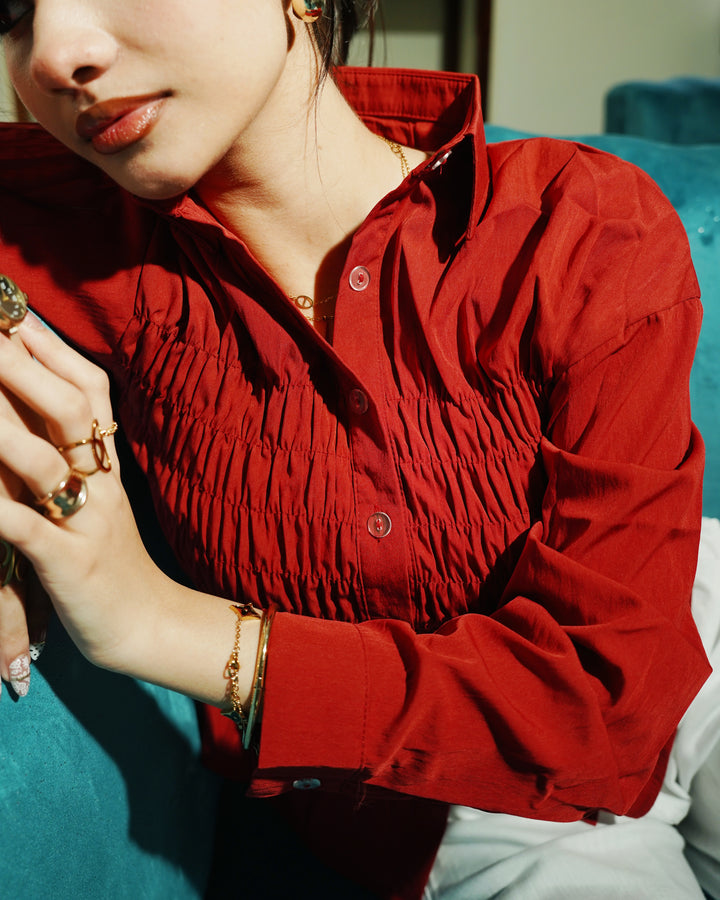 Women’s Fitted Red Shirt