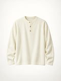 Knit Henley Tshirt - Cream