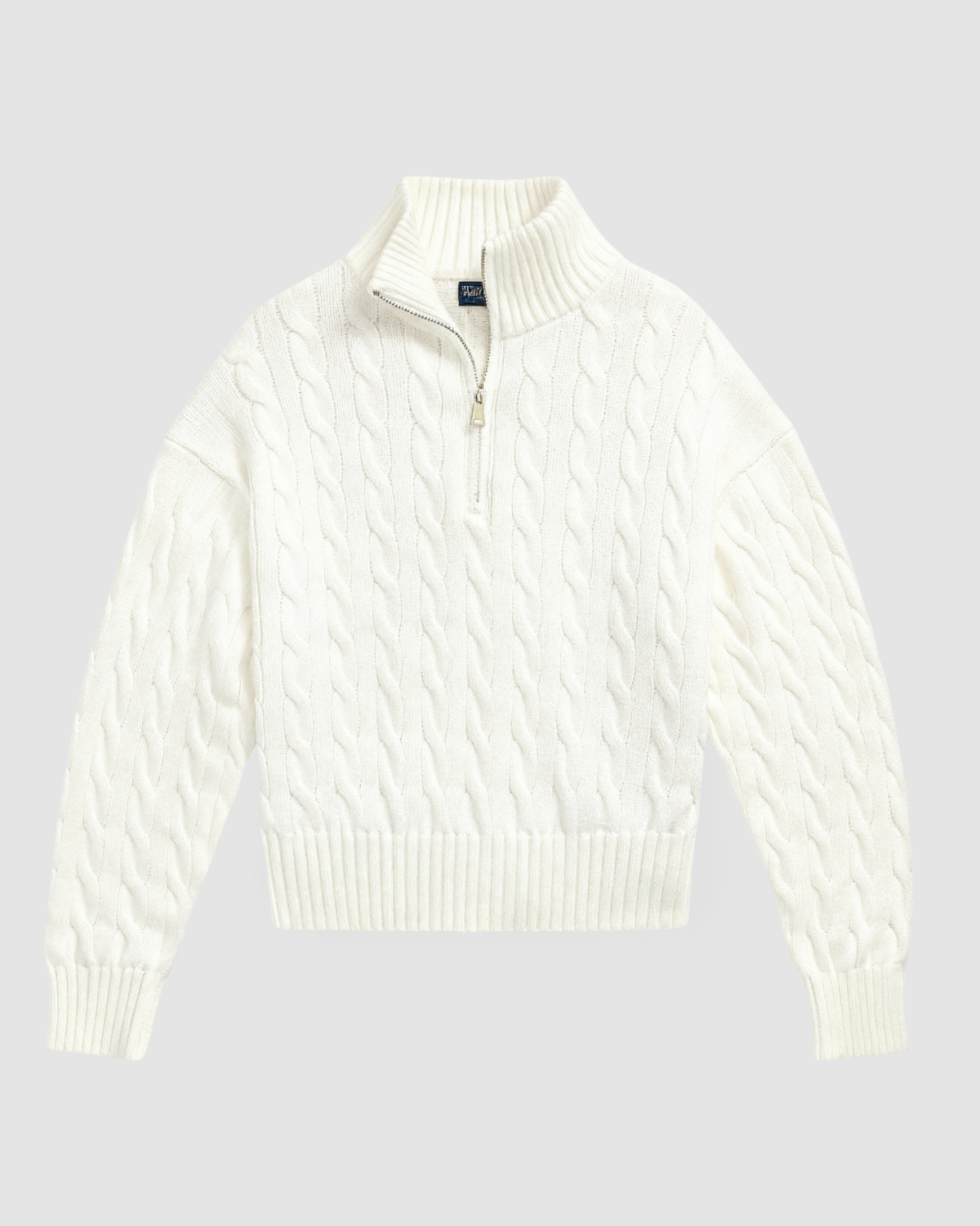 the montclair cableknit sweater white