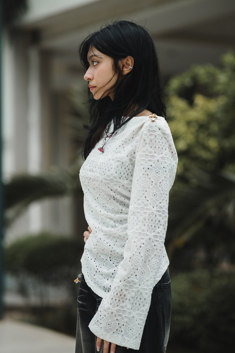 Women’s Asymmetrical Top - White
