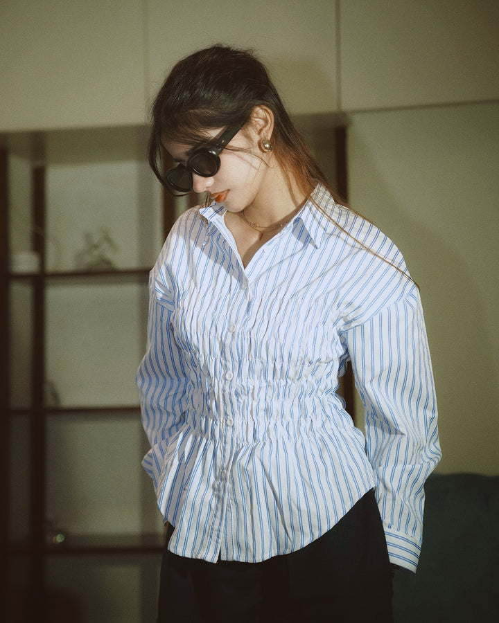 Women’s Striped Blue Shirt