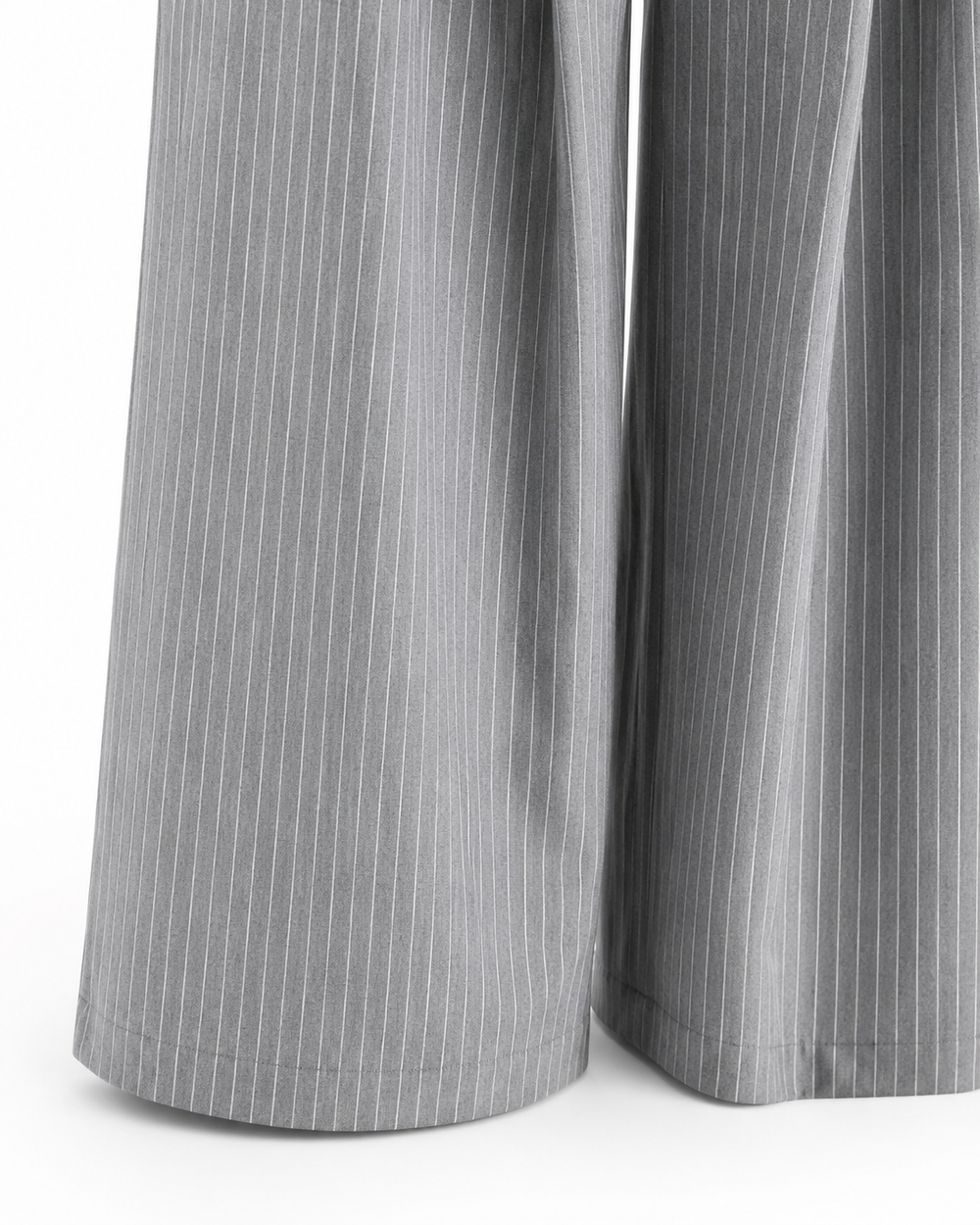 Unisex Prestige Pleated Pinstripe Pant - Striped Grey