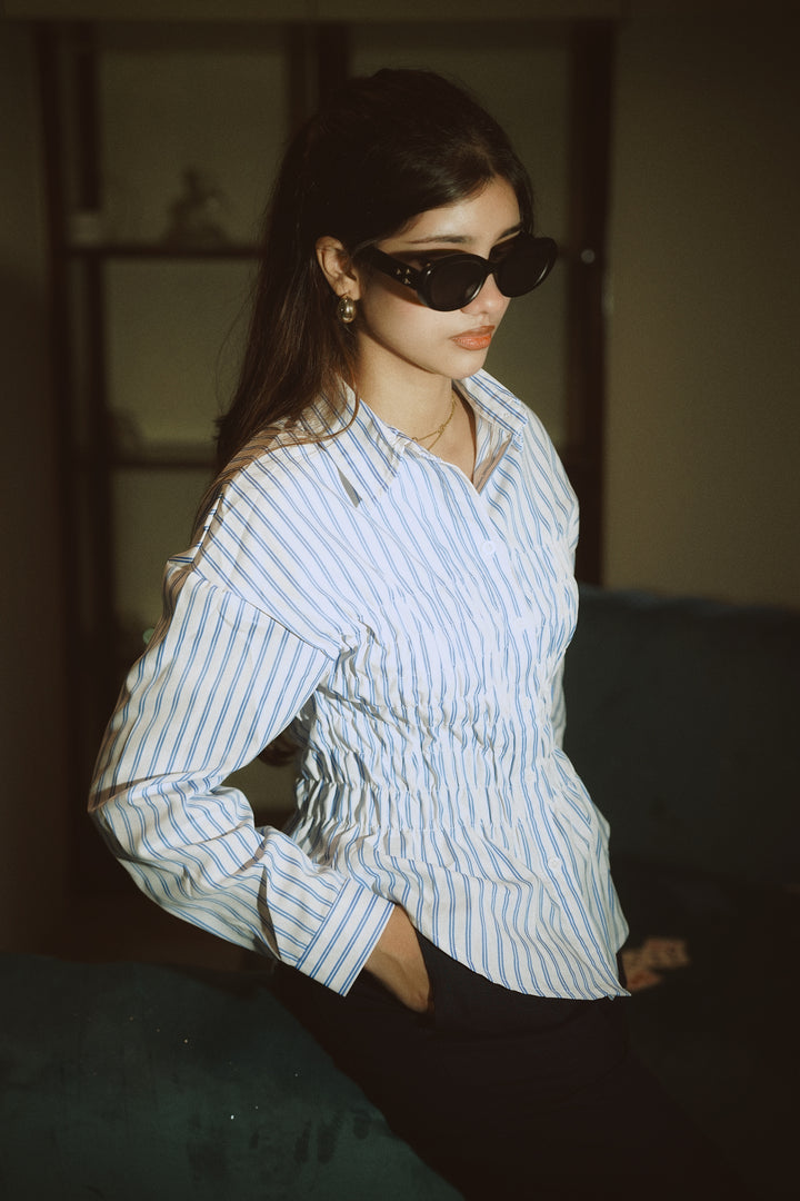 Women’s Striped Blue Shirt
