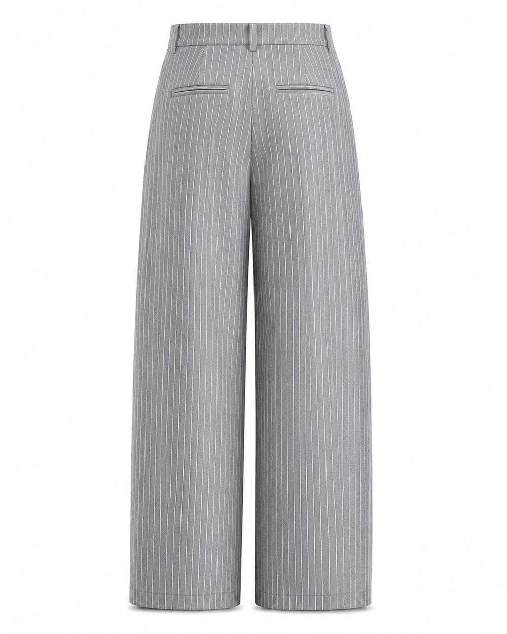 Unisex Prestige Pleated Pinstripe Pant - Striped Grey