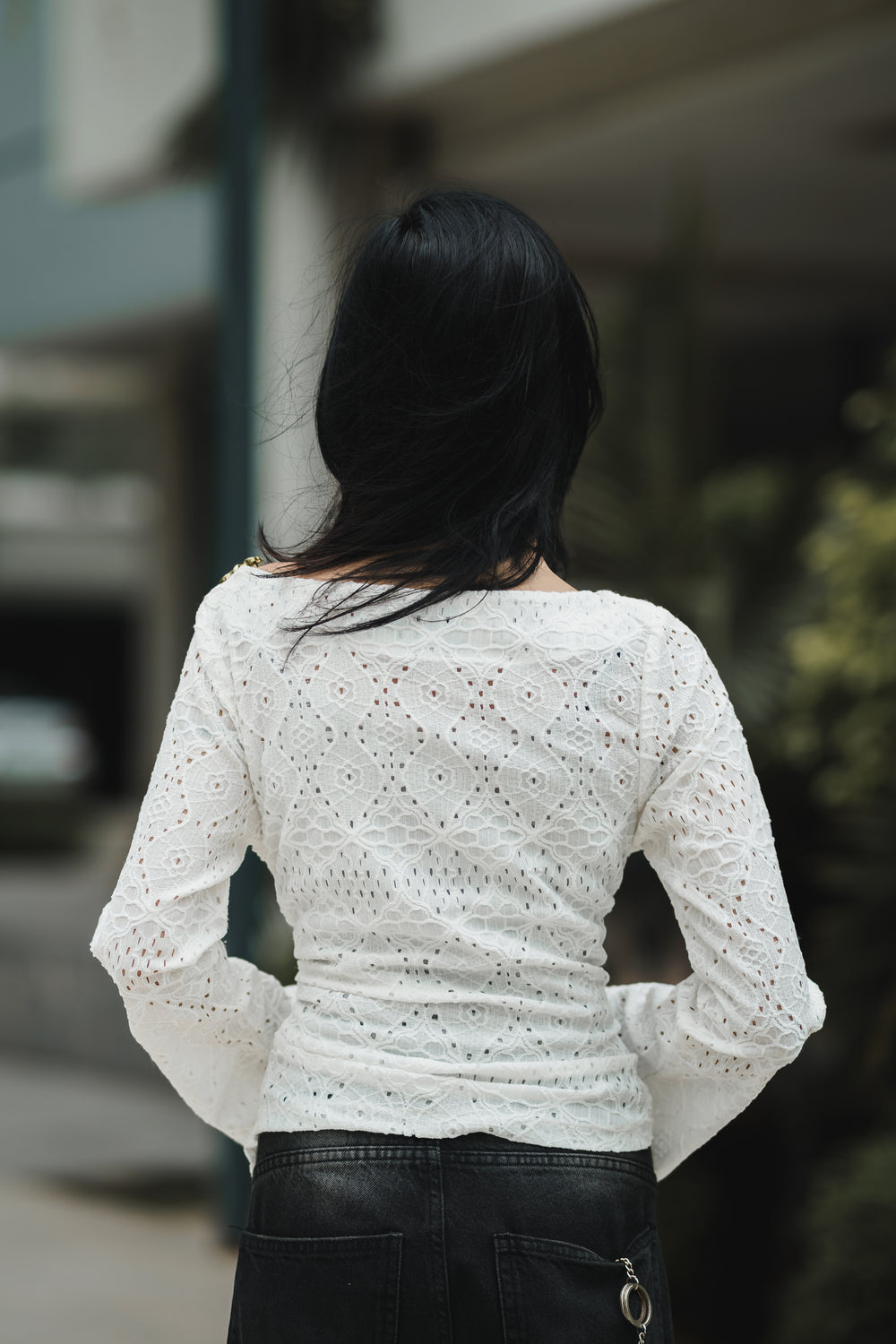 Women’s Asymmetrical Top - White