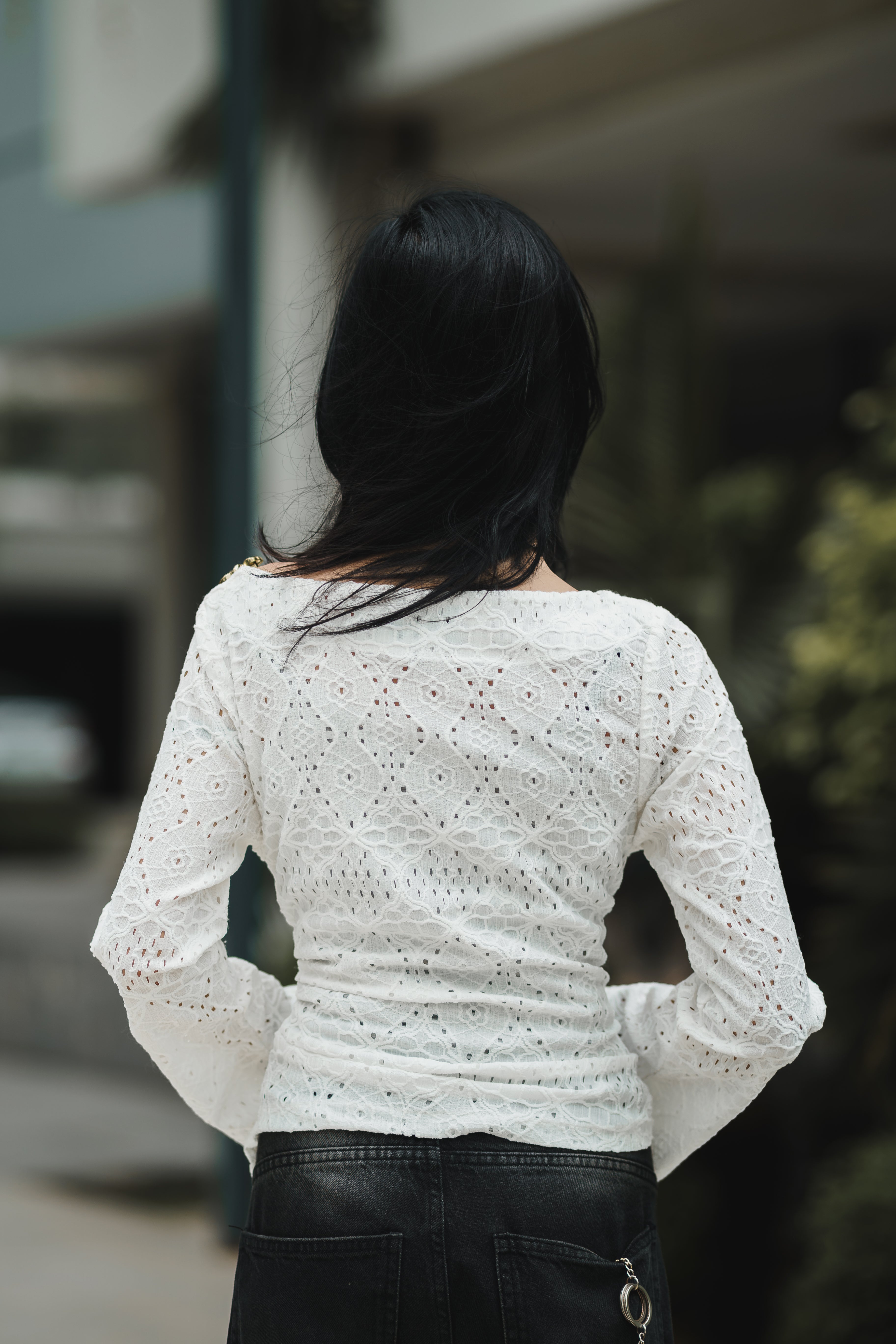 Women’s Asymmetrical Top - White