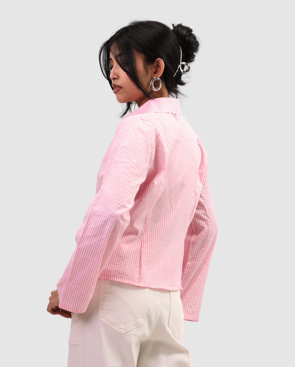 The Riviera Fitted Shirt - Stripe Pink