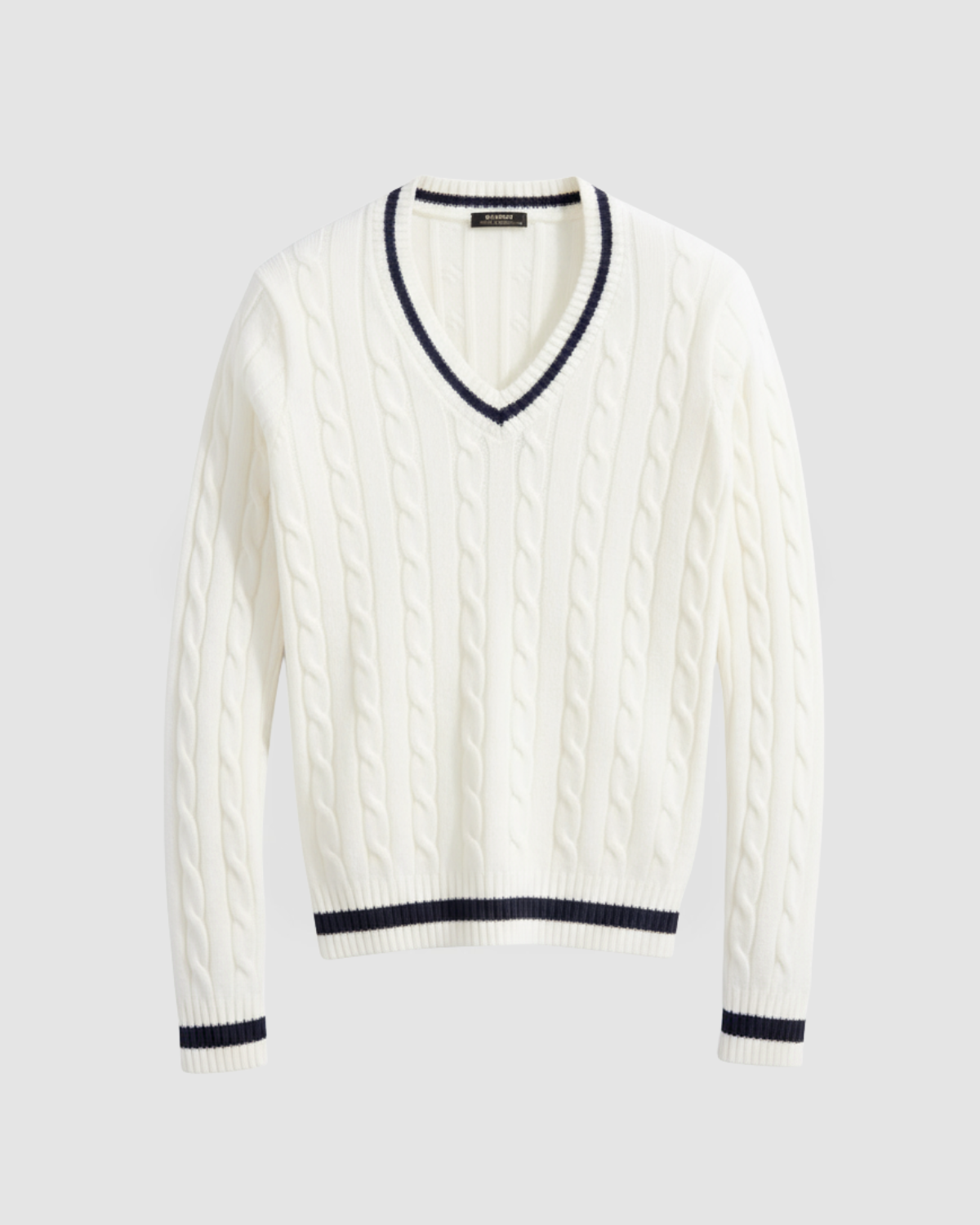 valeria v neck sweater white