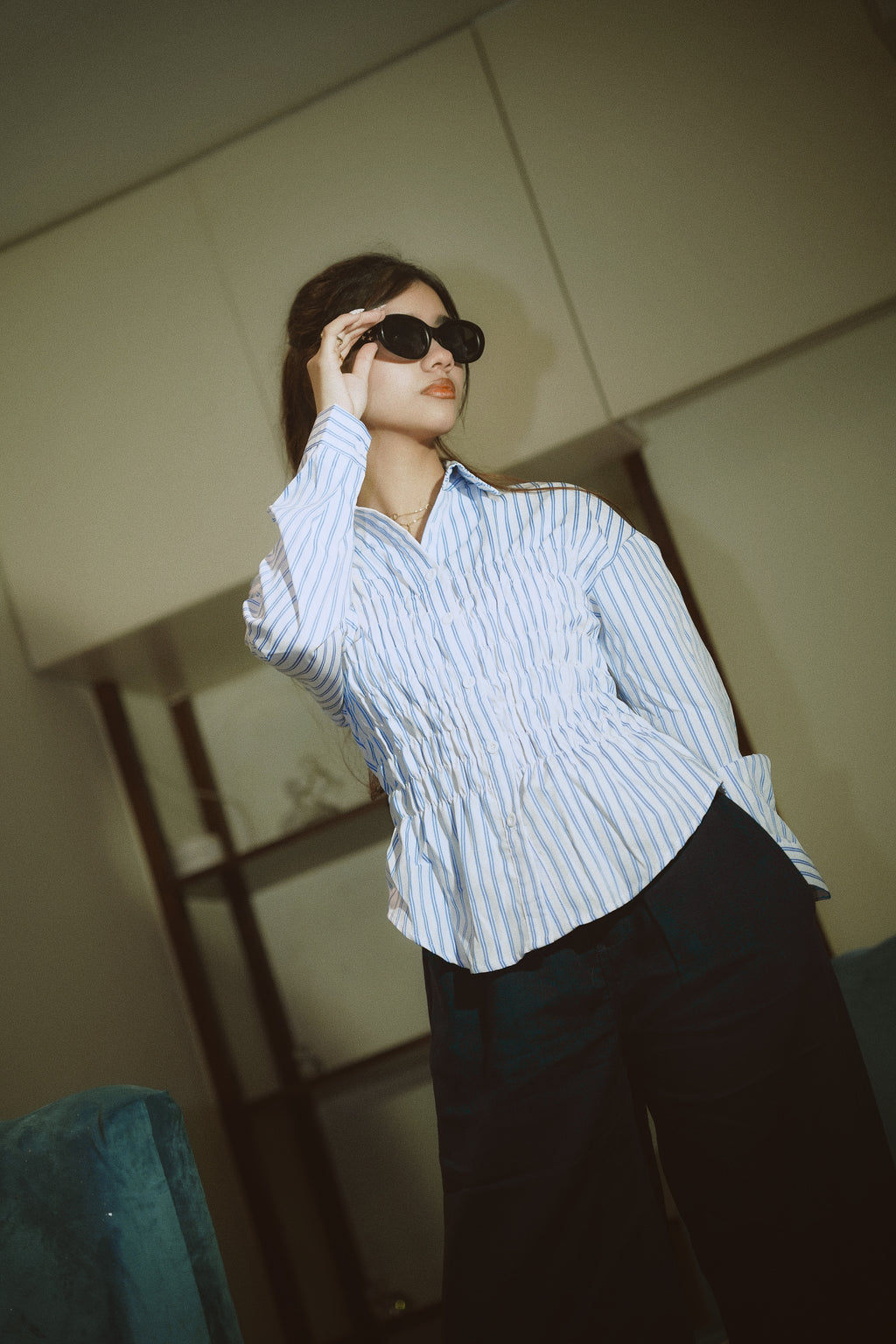 Women’s Striped Blue Shirt
