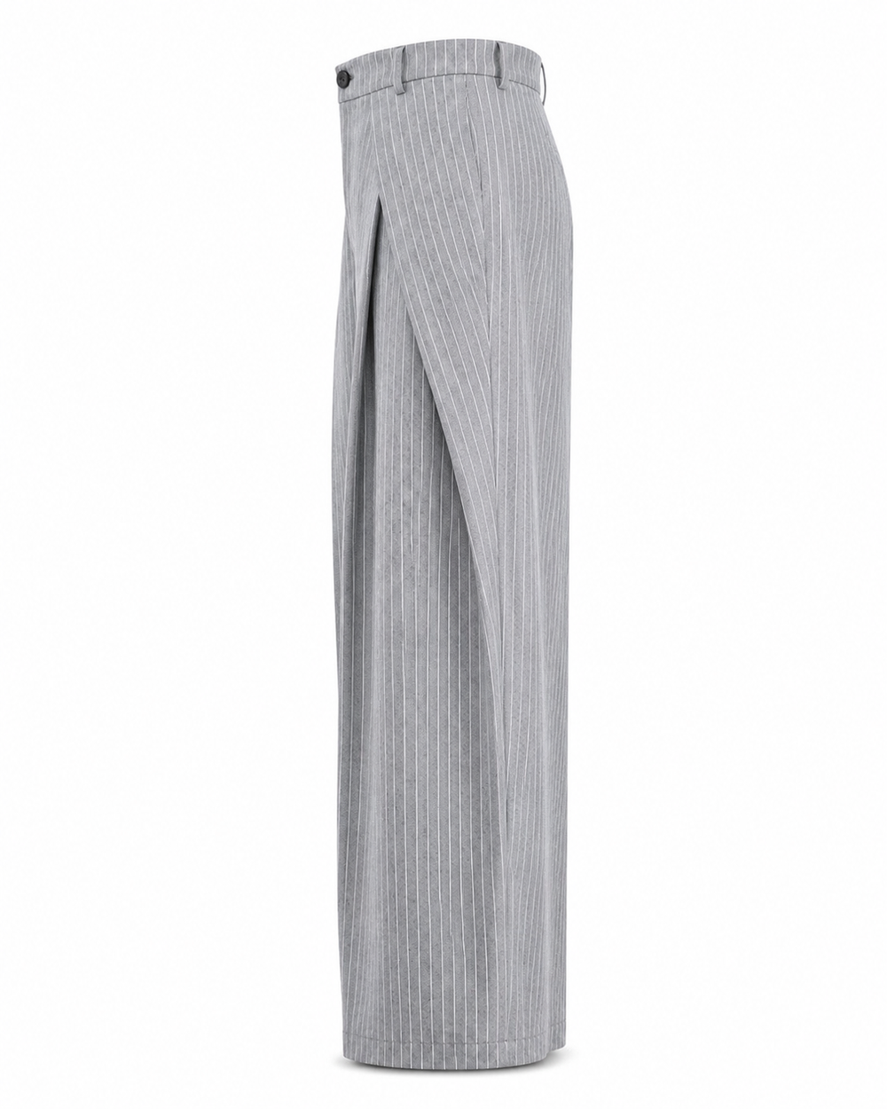 Unisex Prestige Pleated Pinstripe Pant - Striped Grey