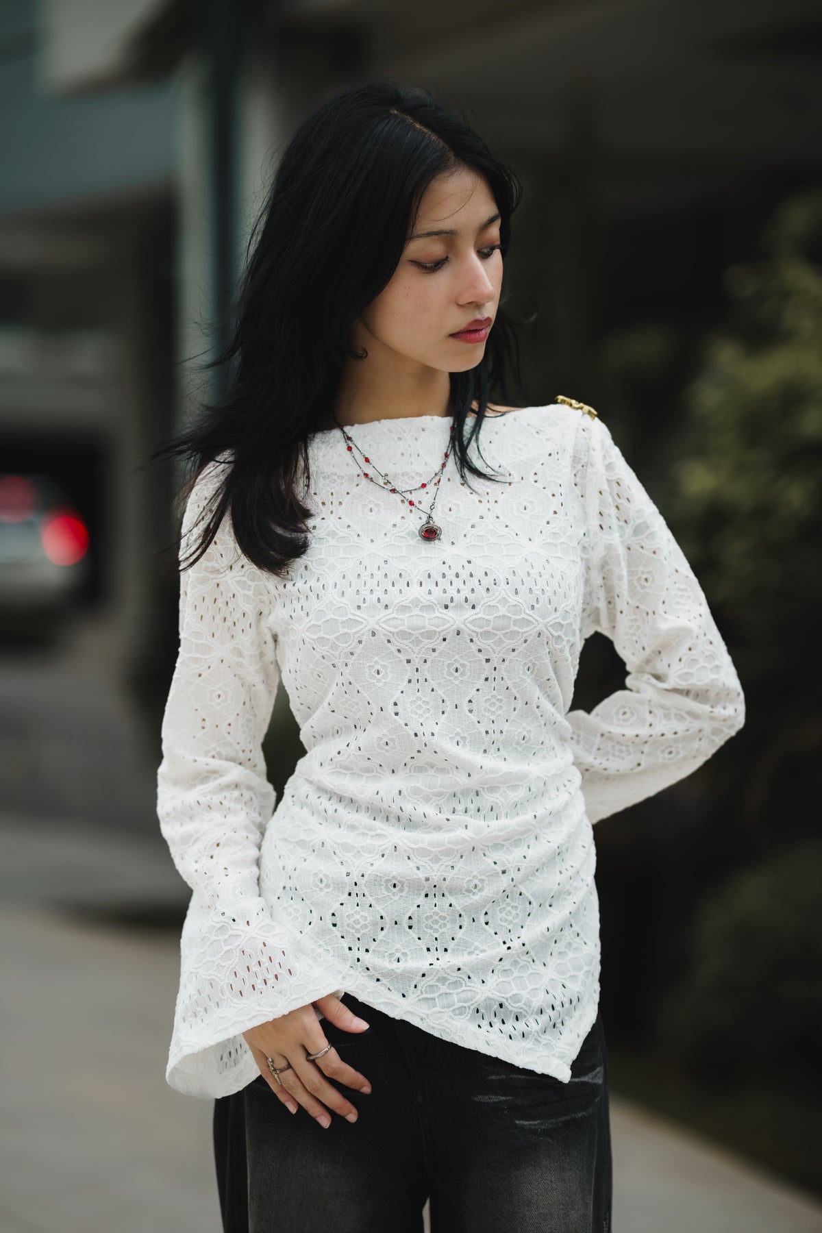 Women’s Asymmetrical Top - White