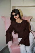 Women’s Flared Sleeve Top - Maroon