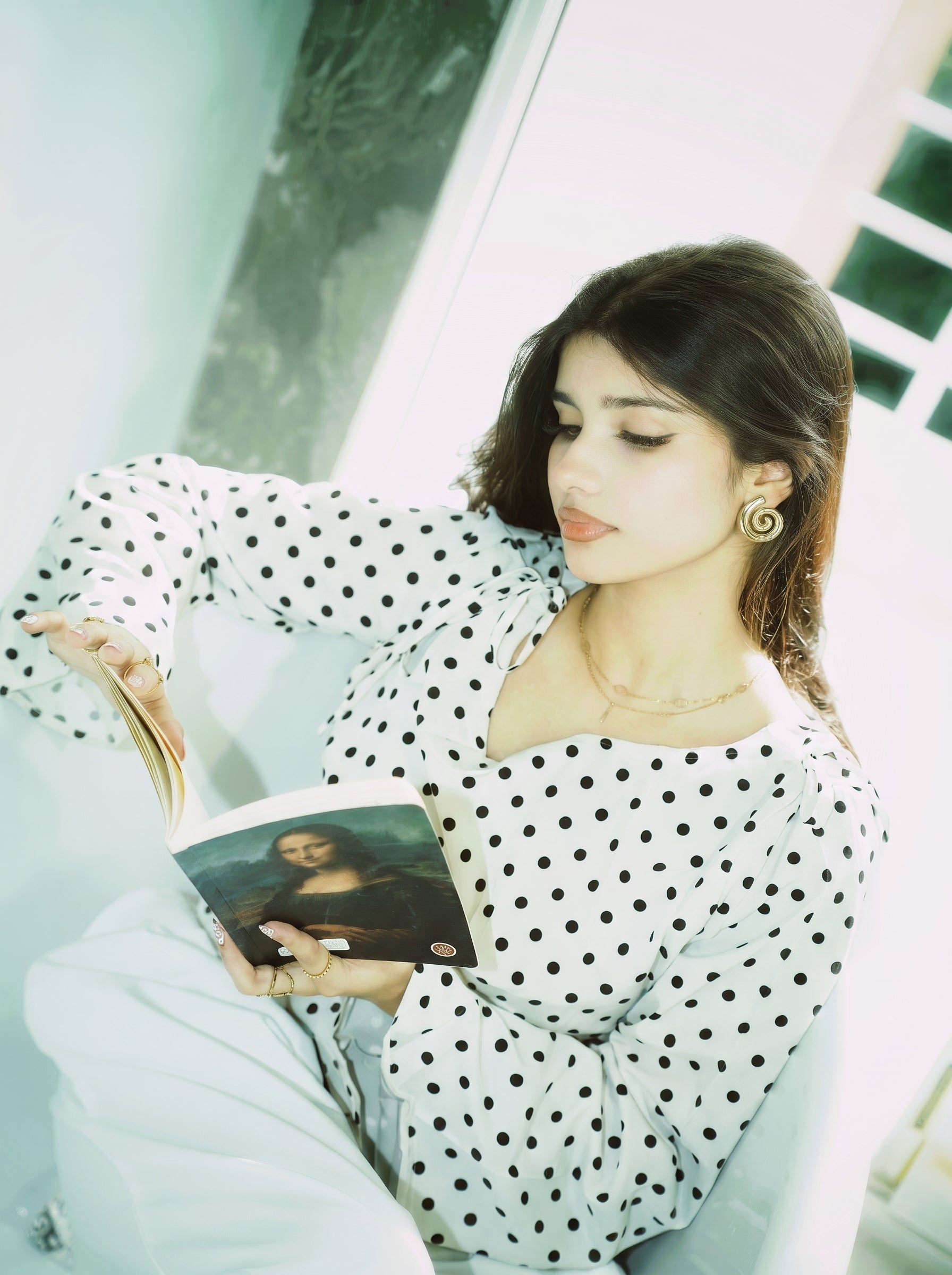 Women’s Polka Dot Top - White