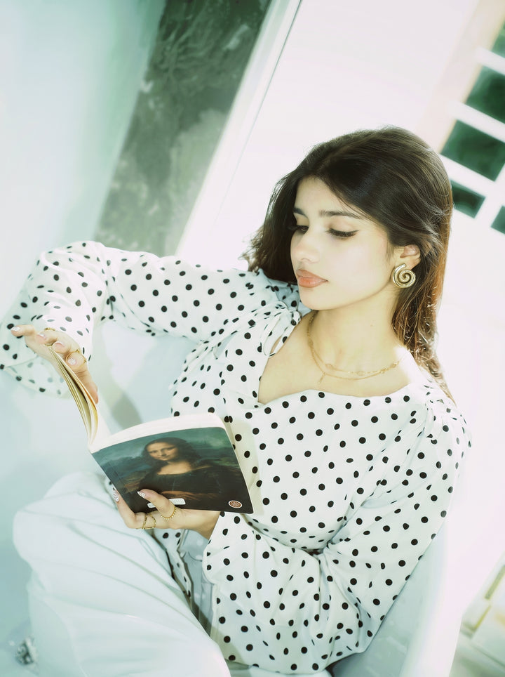 Women’s Polka Dot Top - White