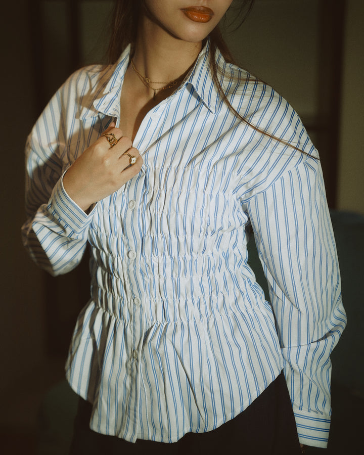 Women’s Striped Blue Shirt