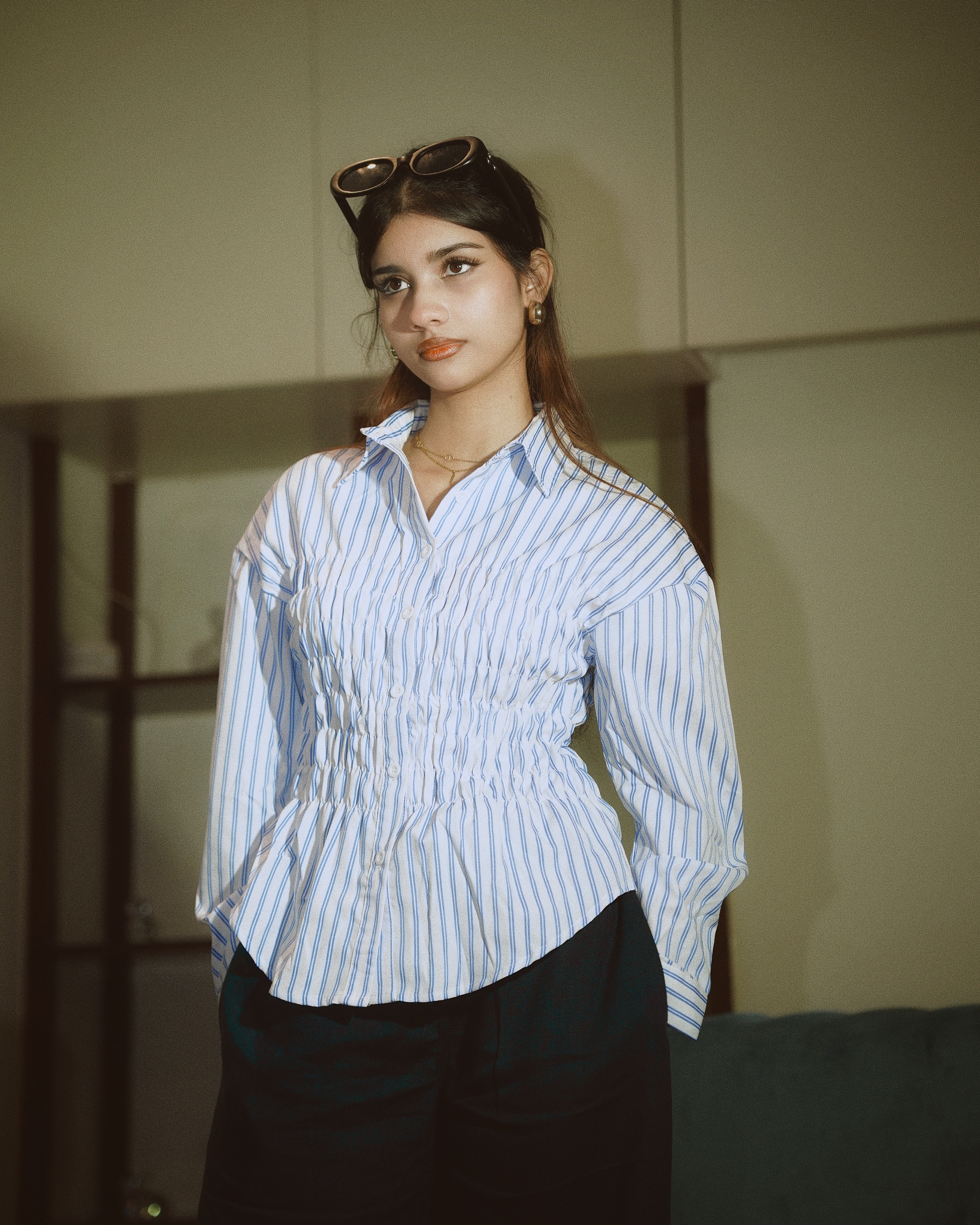 Women’s Striped Blue Shirt
