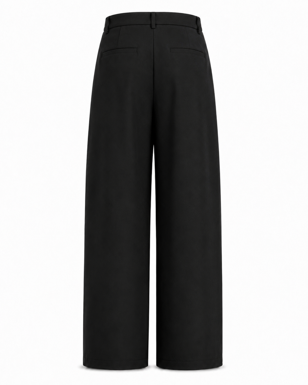 Unisex Prestige Pleated Pinstripe Pant - Black