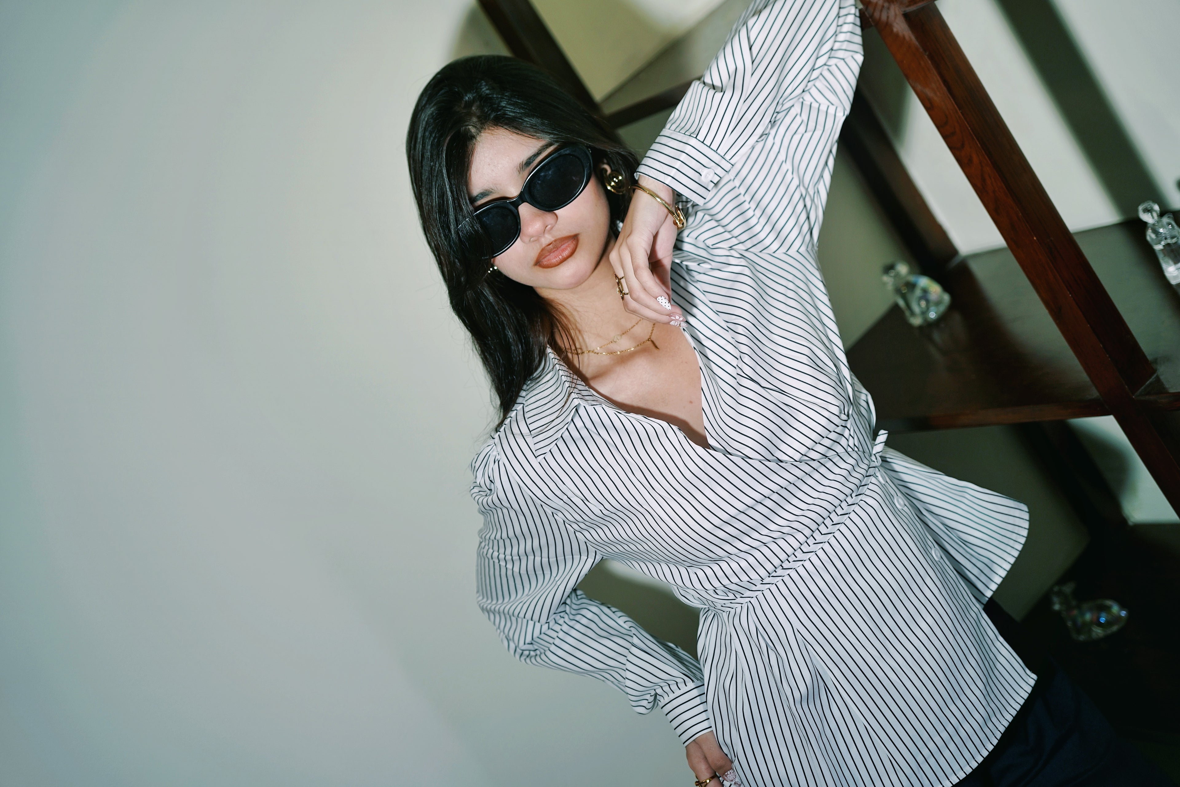 Women’s Striped White Shirt