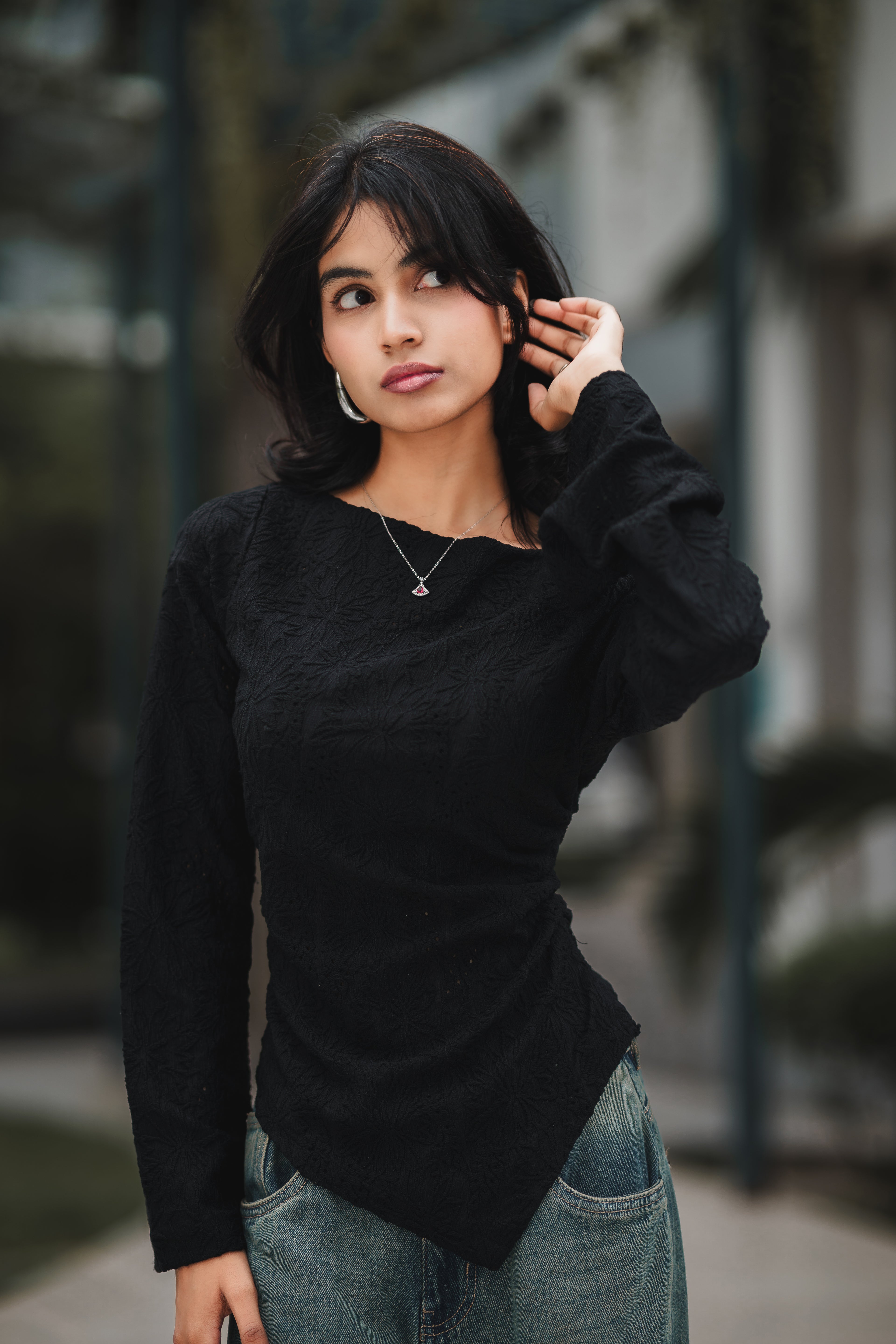 Women’s Asymmetrical Top - Black