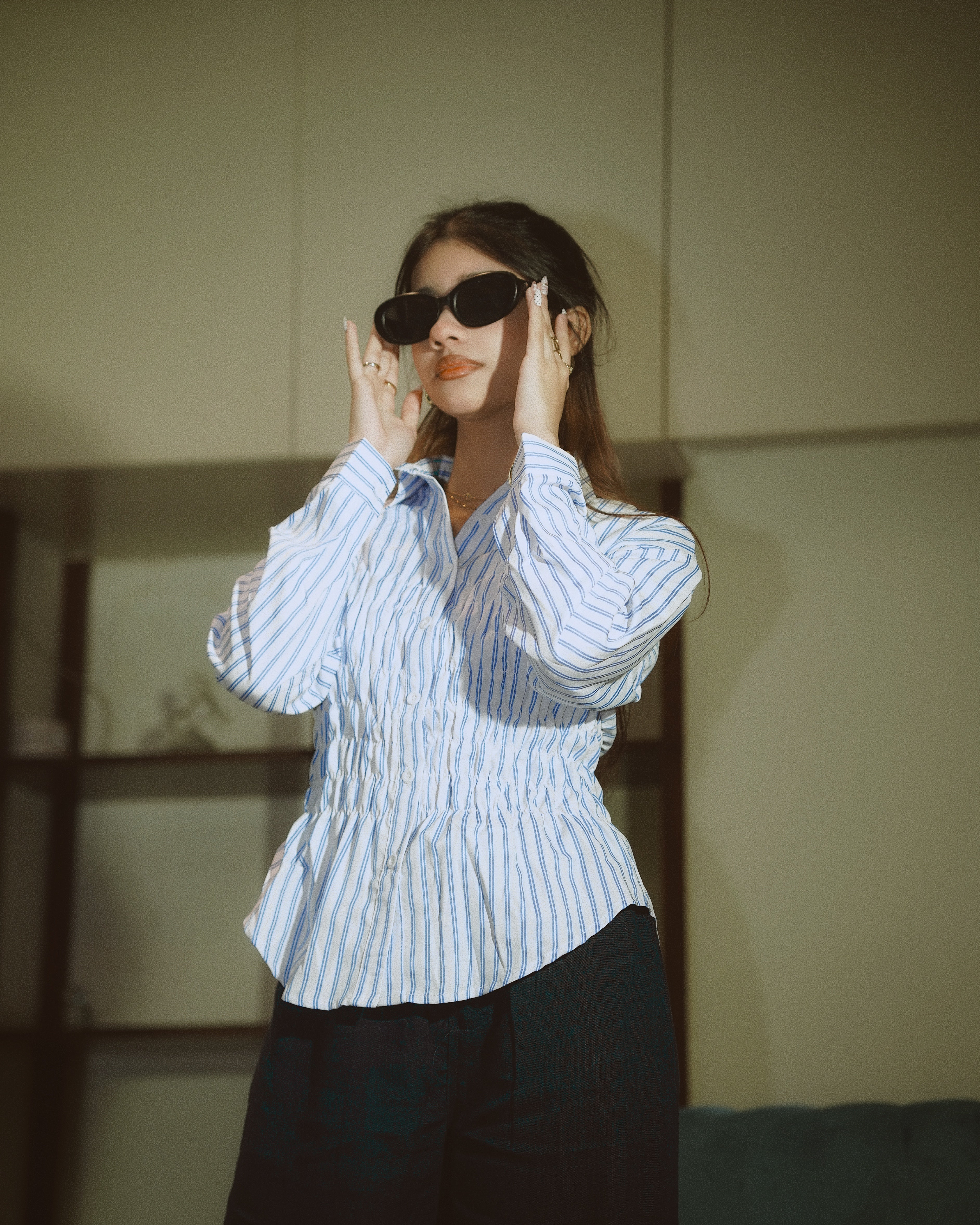 Women’s Striped Blue Shirt