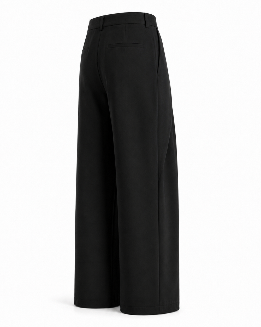 Unisex Prestige Pleated Pinstripe Pant - Black