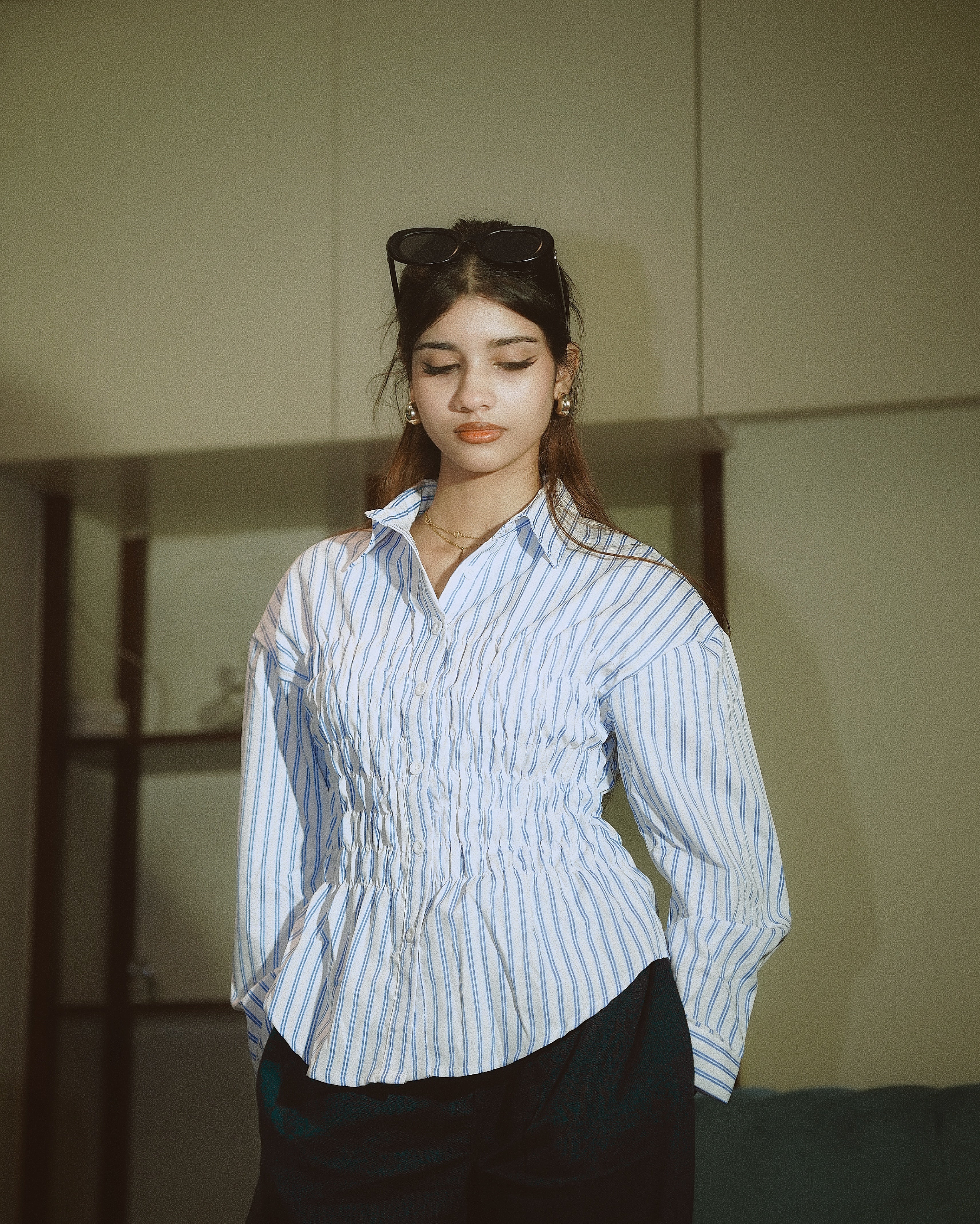 Women’s Striped Blue Shirt