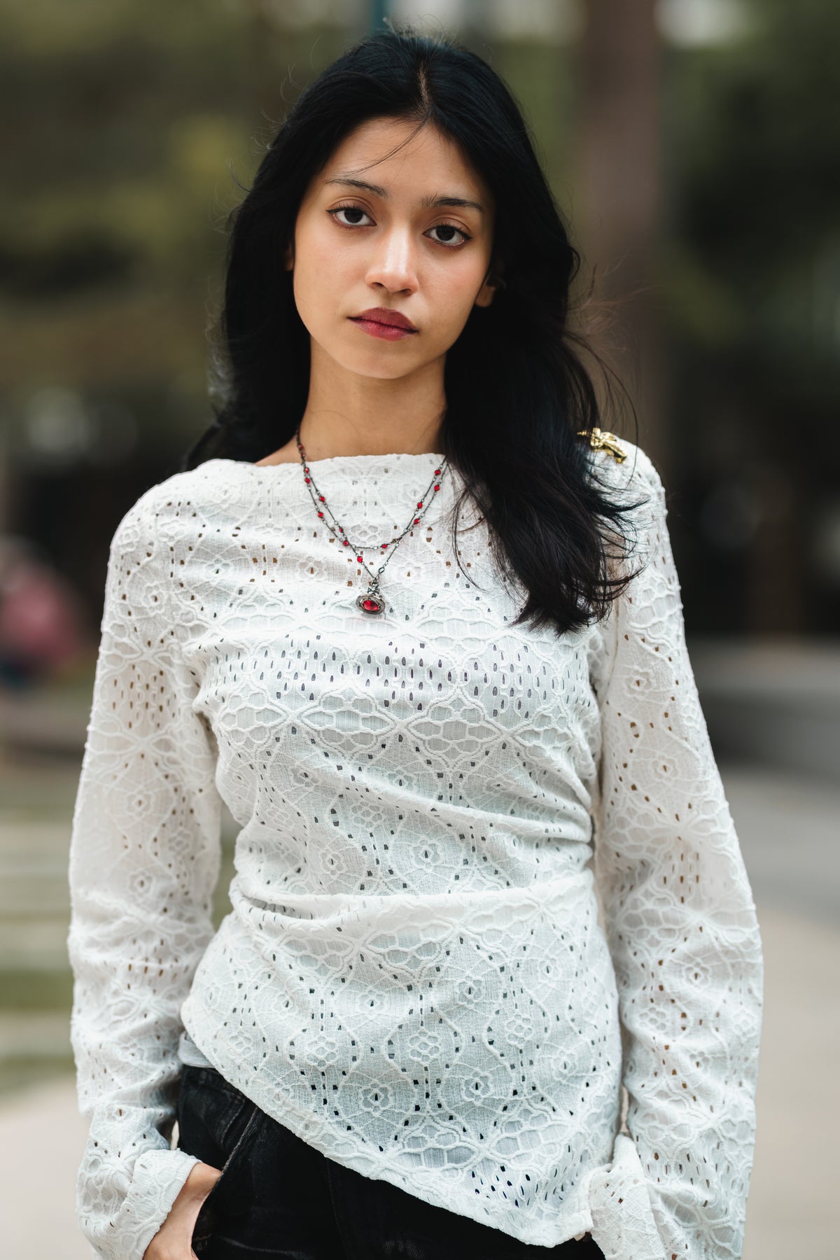 Women’s Asymmetrical Top - White