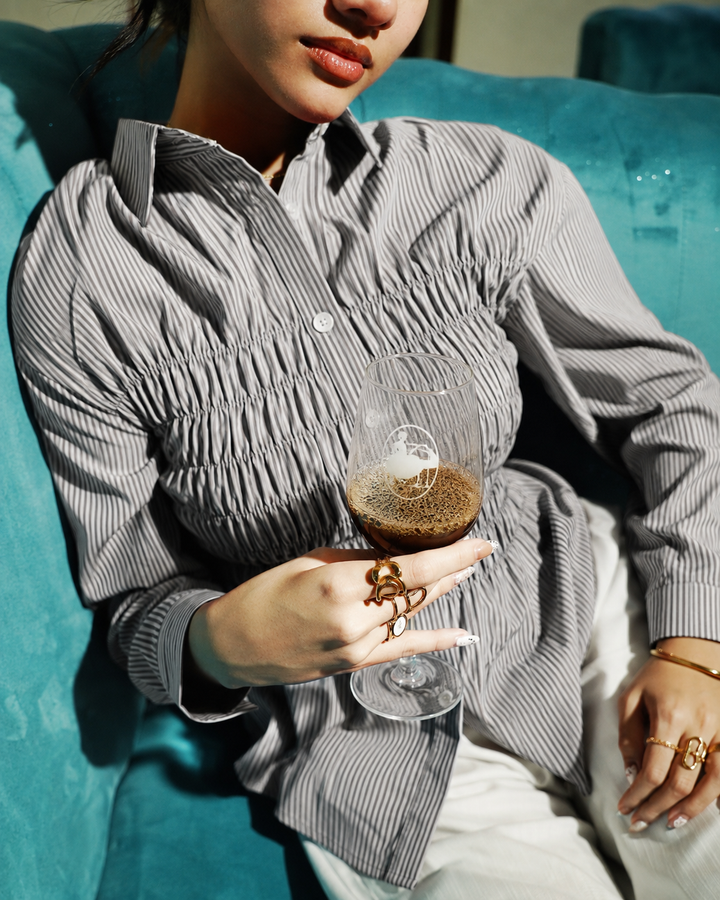 Women’s Fitted Striped Grey Shirt