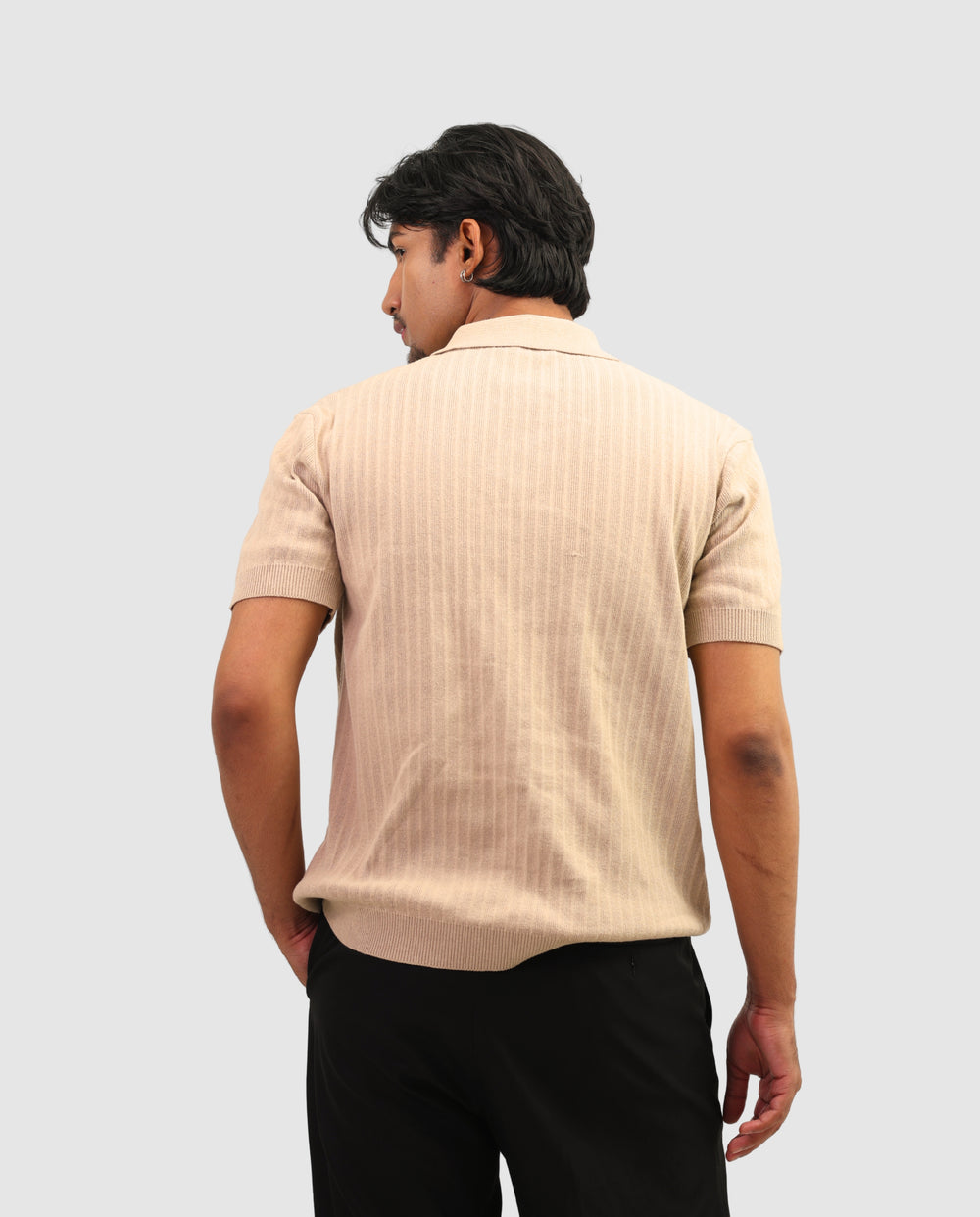 Premium Knit Polo - Beige