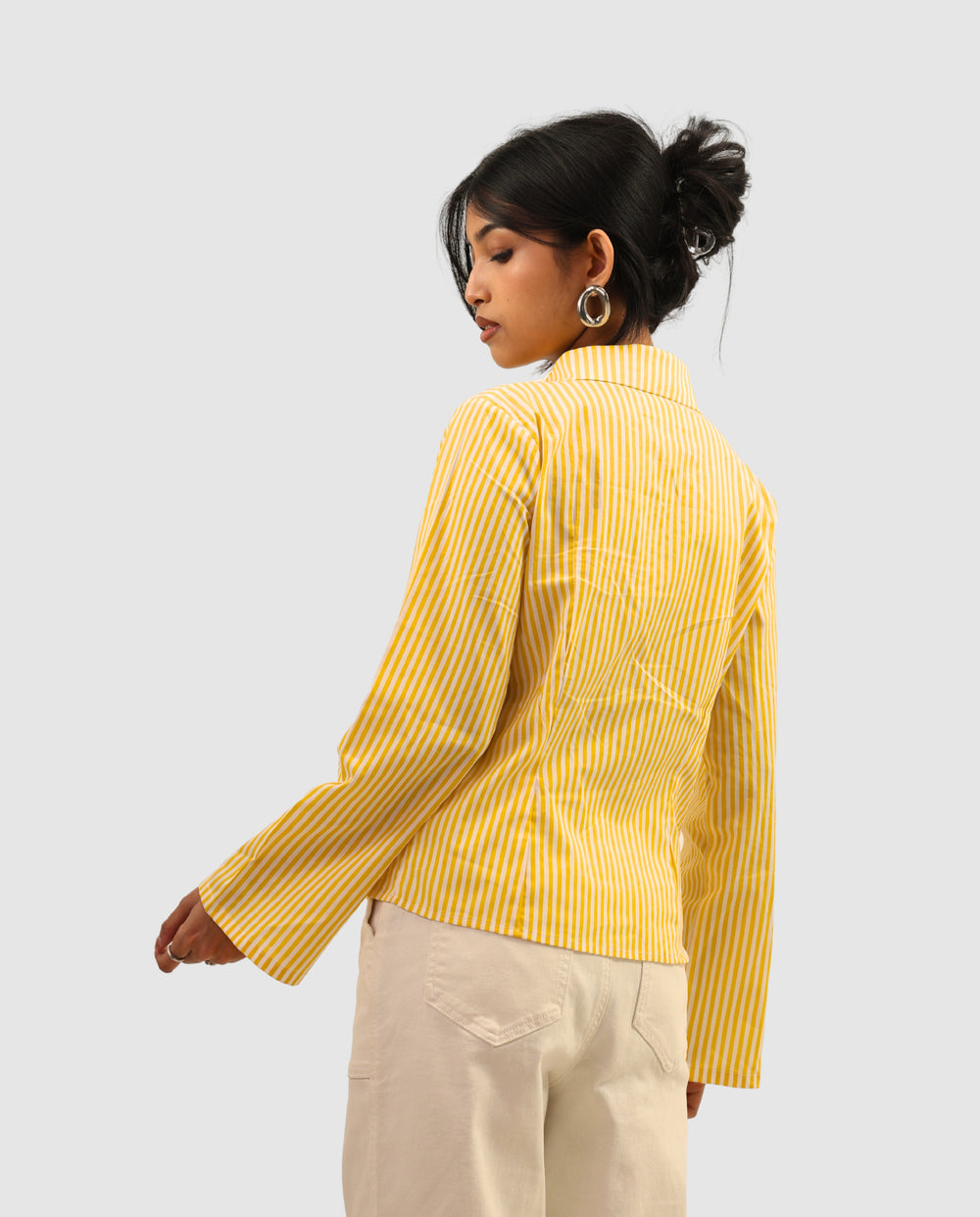 The Riviera Fitted Shirt - Striped Yellow