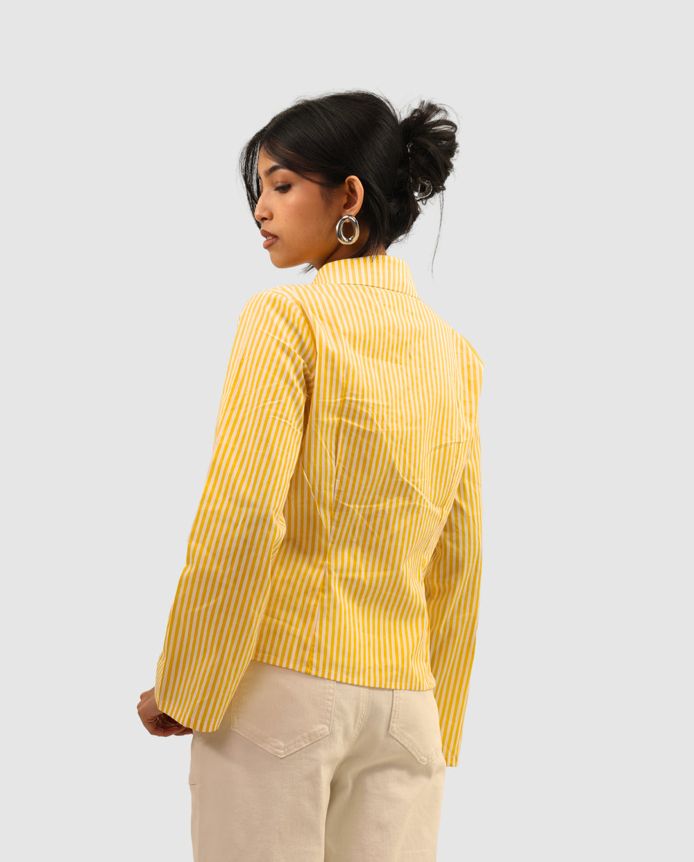 The Riviera Fitted Shirt - Striped Yellow