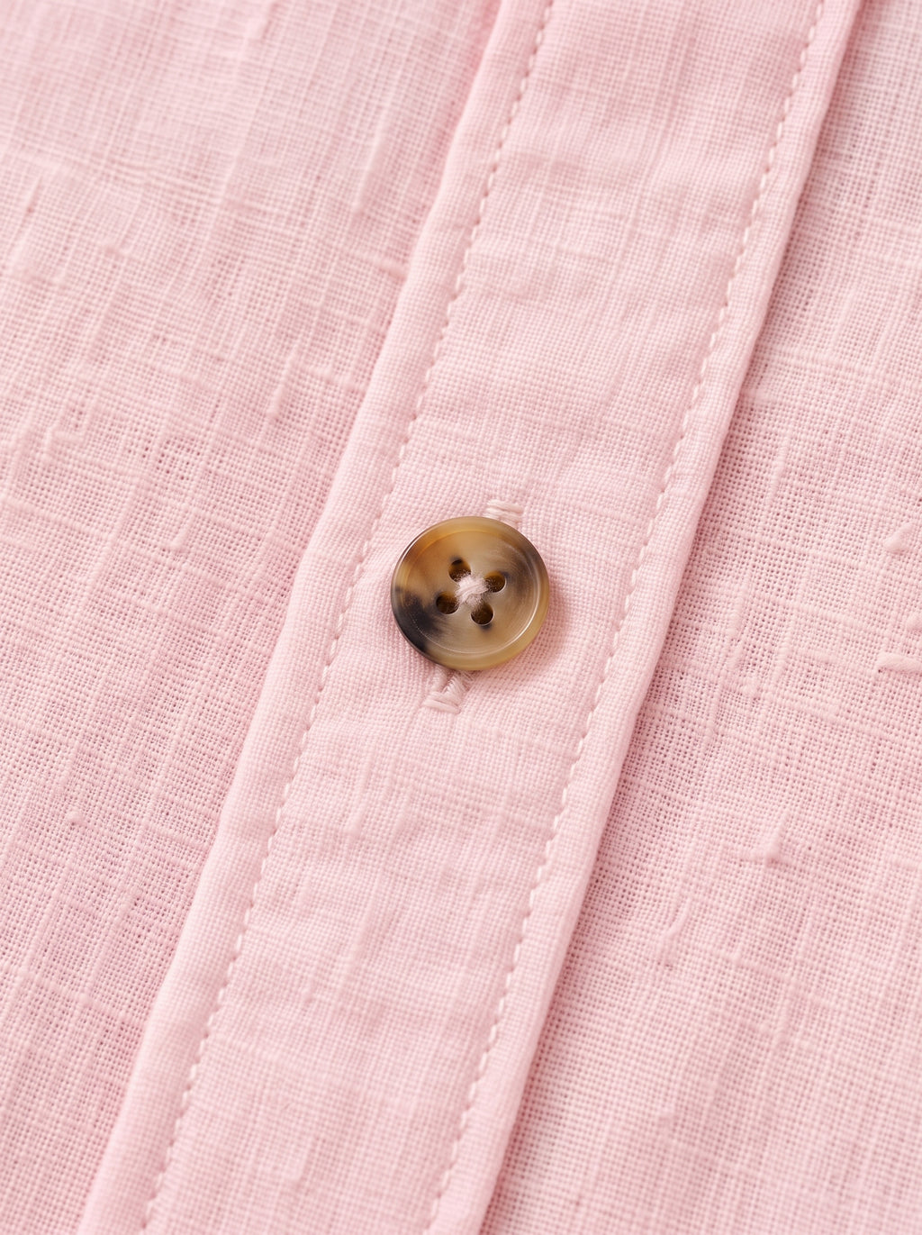 Light Pink Linen Shirt with European Collar