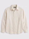 OffWhite Linen Shirt with European Collar