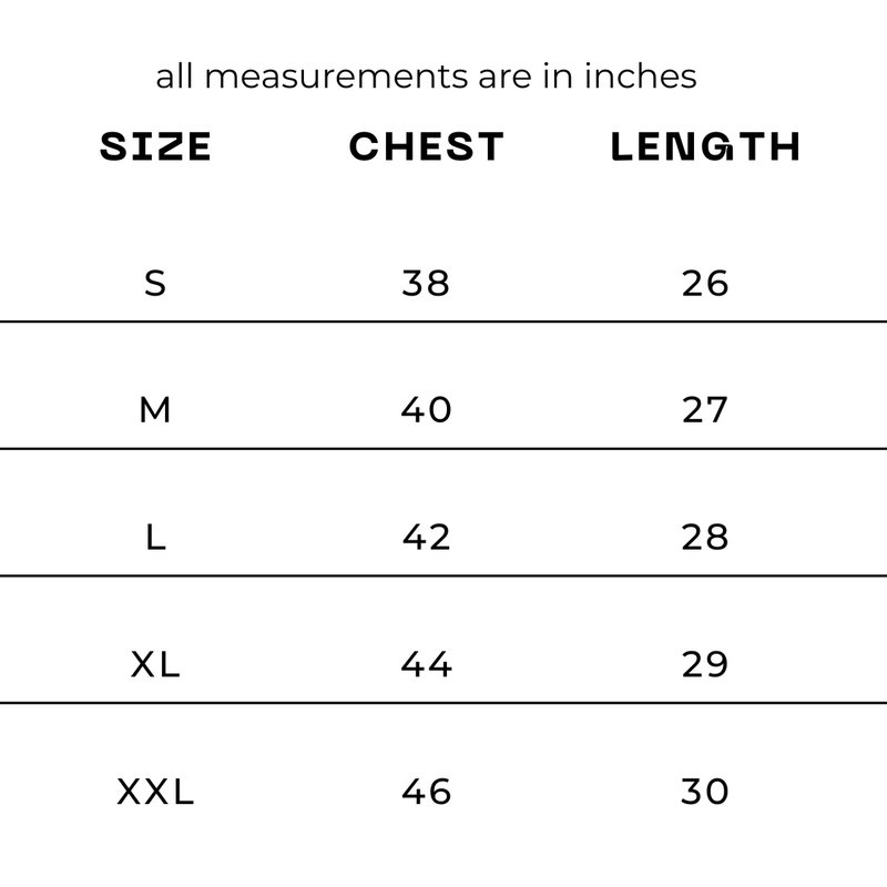 Men measurement guide