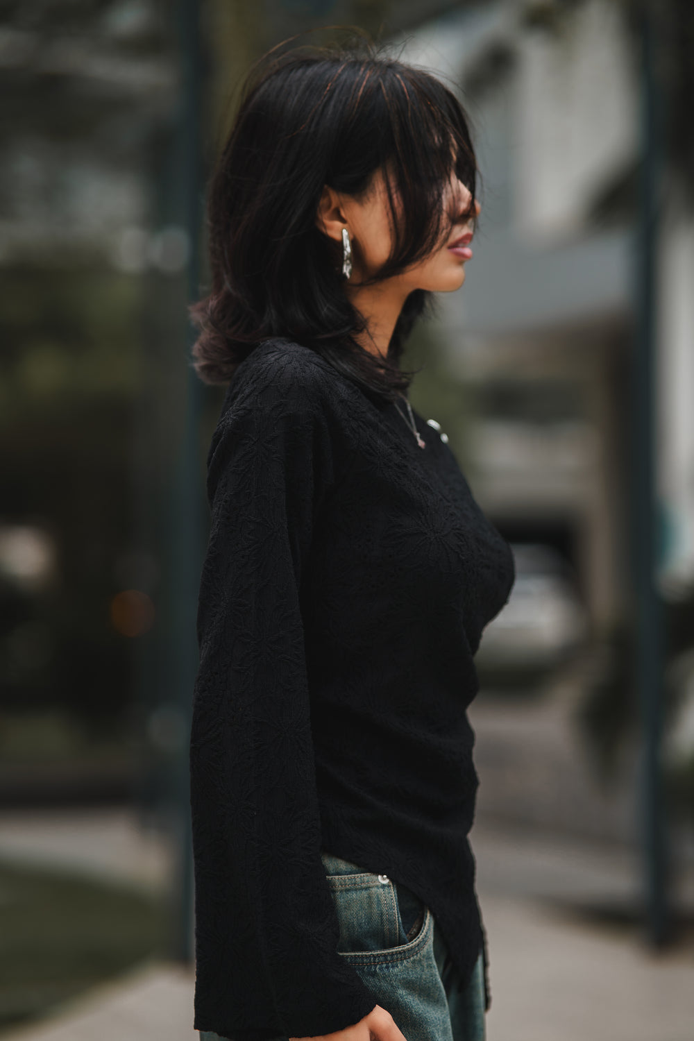 Women’s Asymmetrical Top - Black