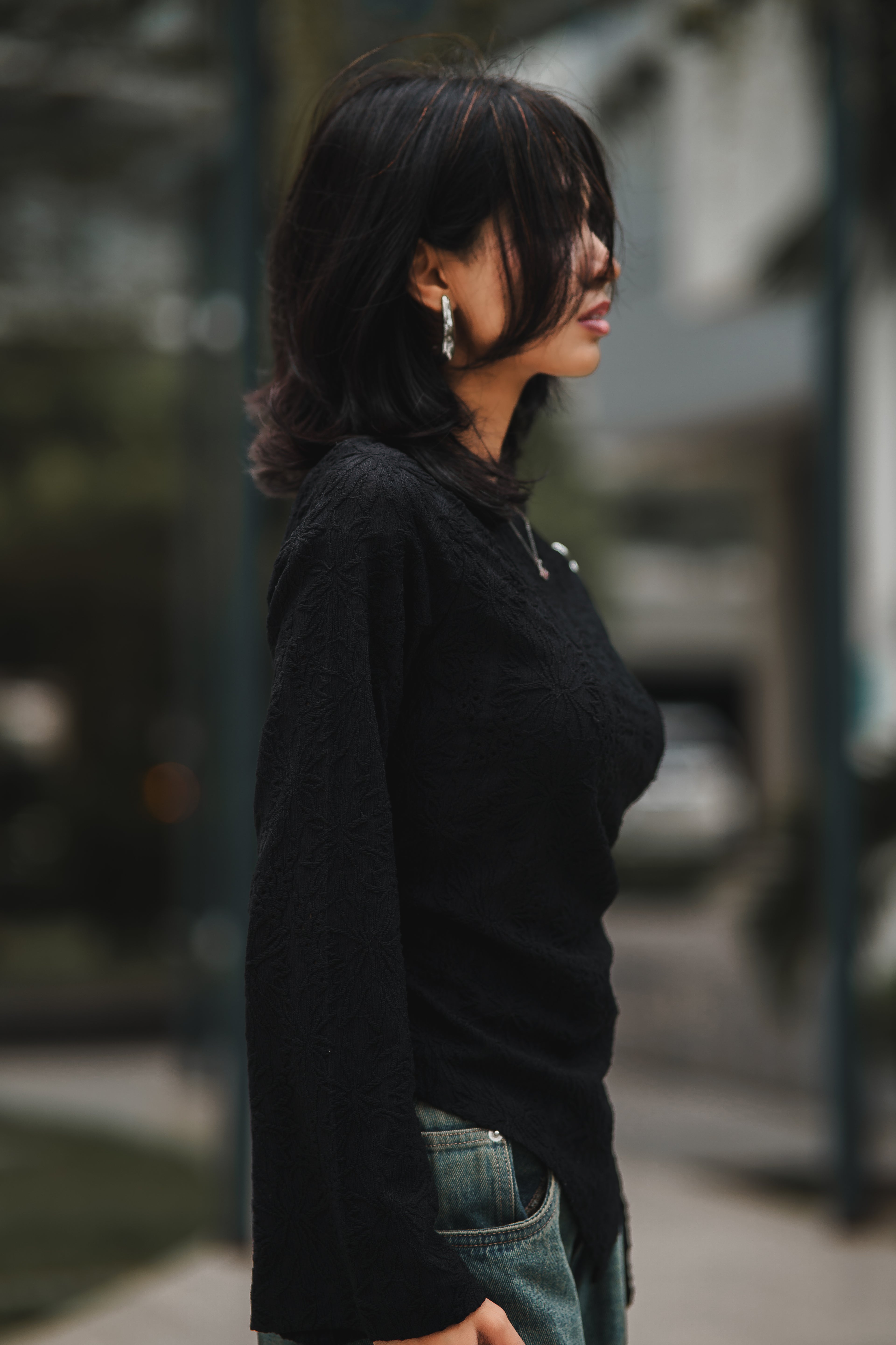 Women’s Asymmetrical Top - Black