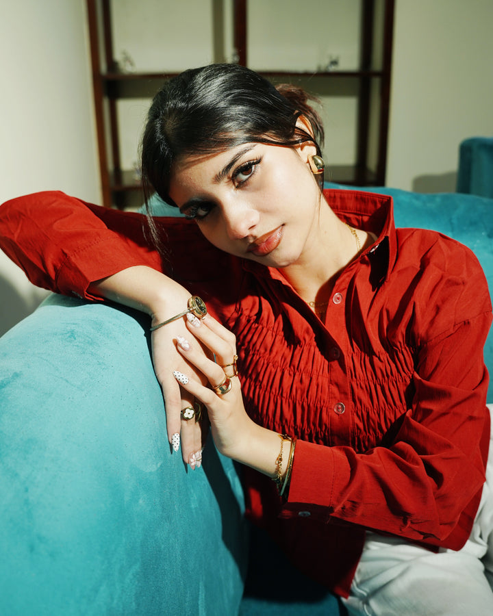 Women’s Fitted Red Shirt