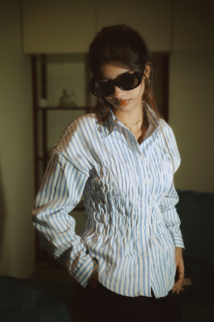 Women’s Striped Blue Shirt