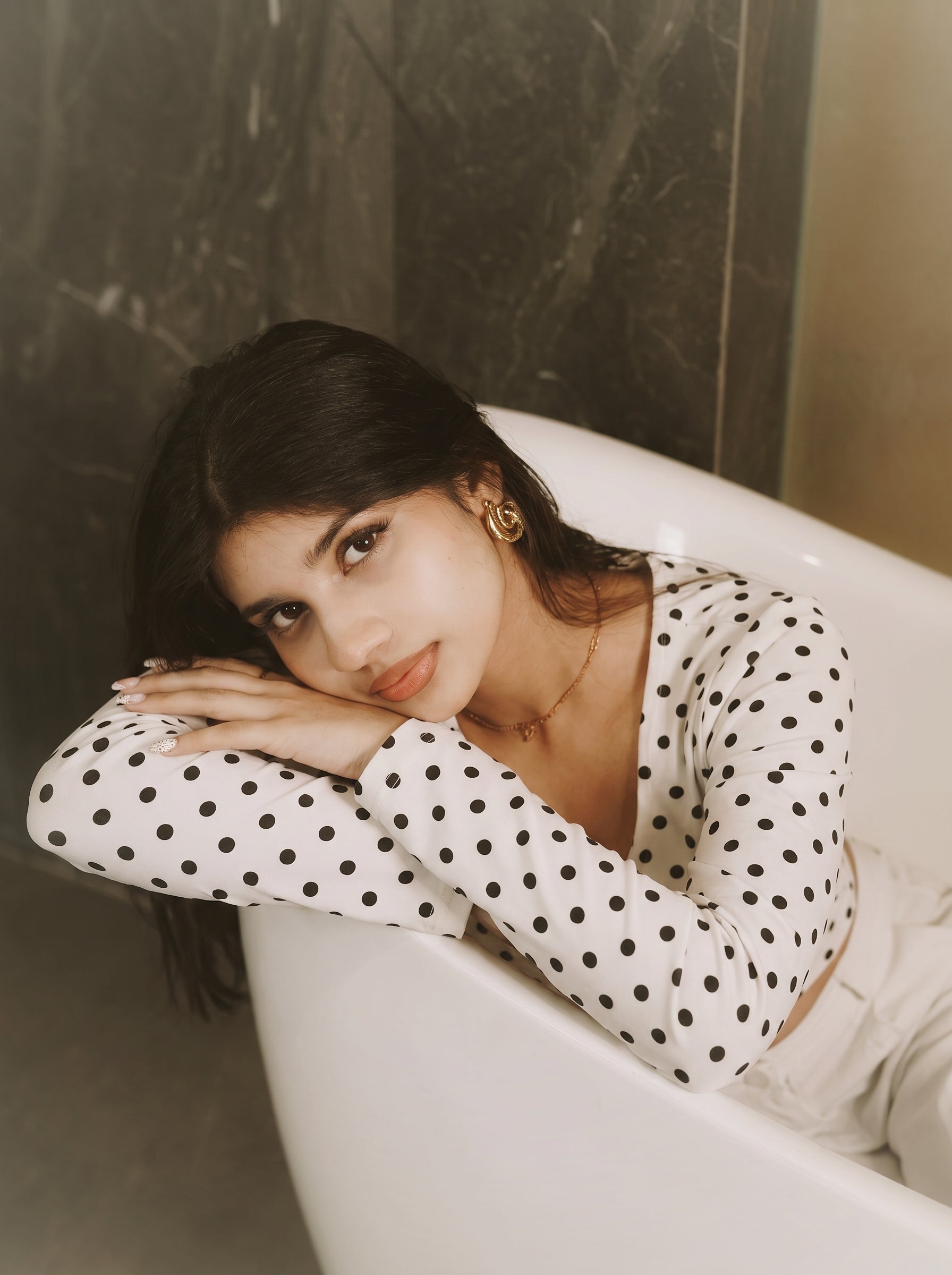 Women’s Polka Dot Top - White