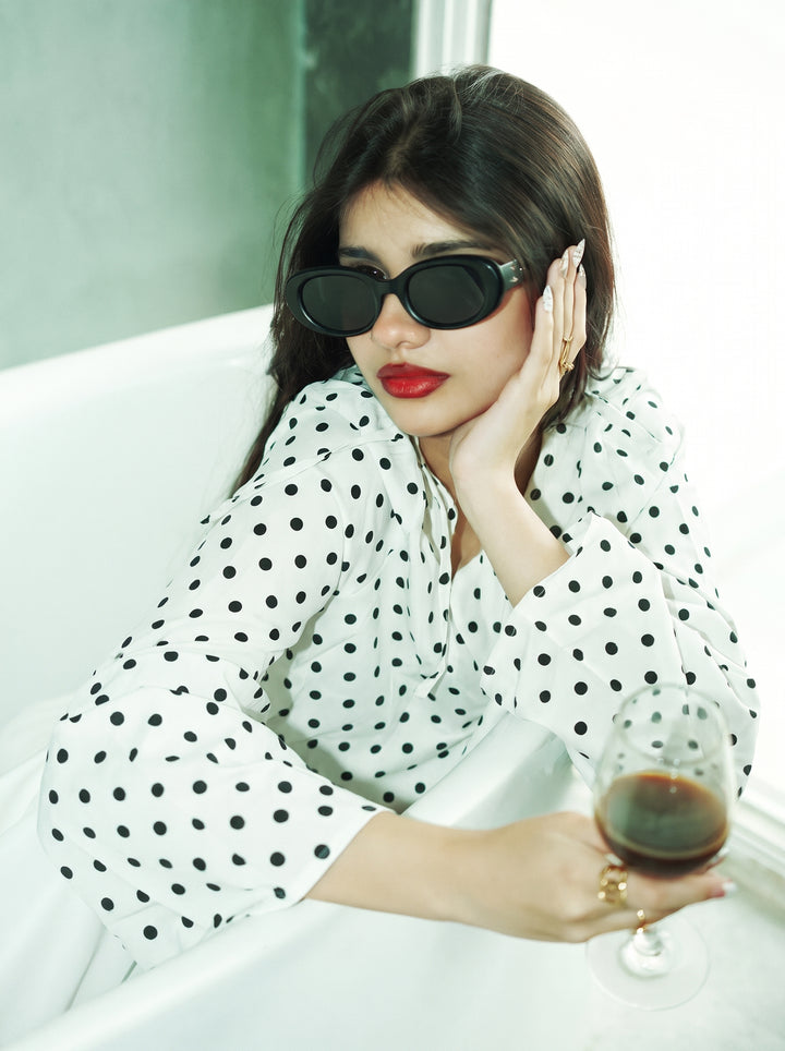 Women’s Polka Dot Top - White