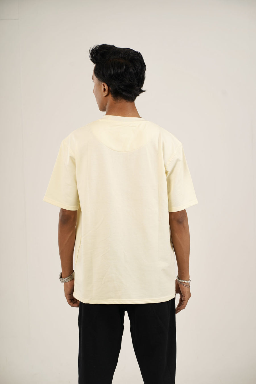 250 GSM Terry Tshirt - Cream - Image 3