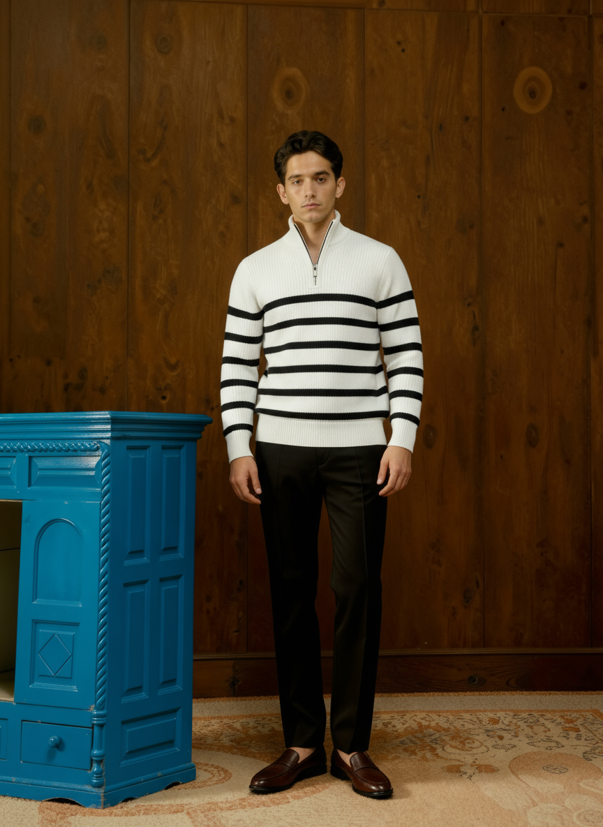 White Stripe Sweater 1