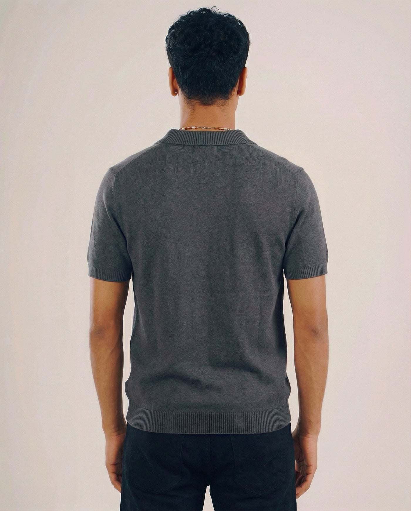Premium Knit Polo - Charcoal Grey