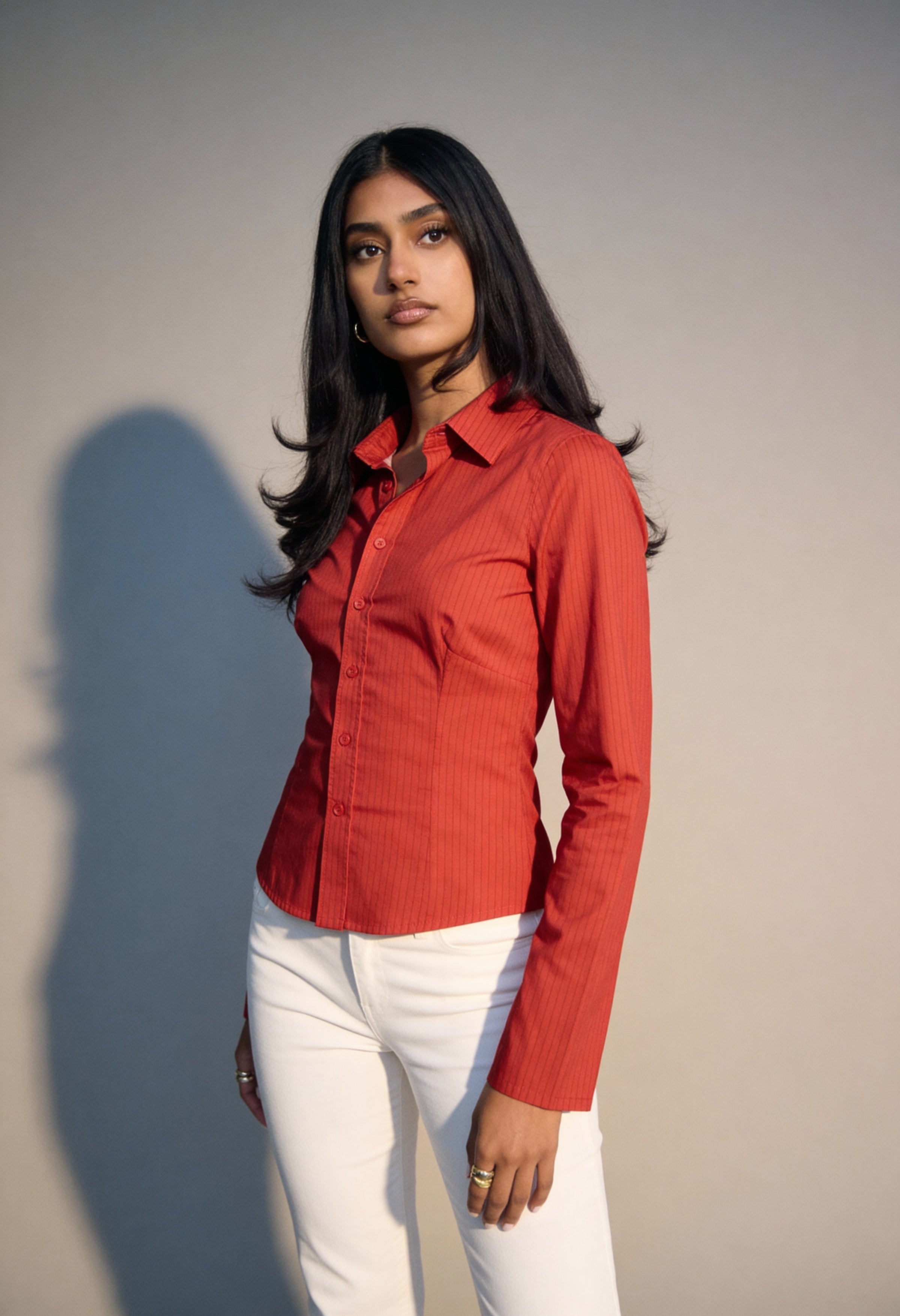 The Riviera Fitted Shirt - Stripe Red
