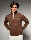 Deco Coastal Club Fleece Quarter Zip - Brown